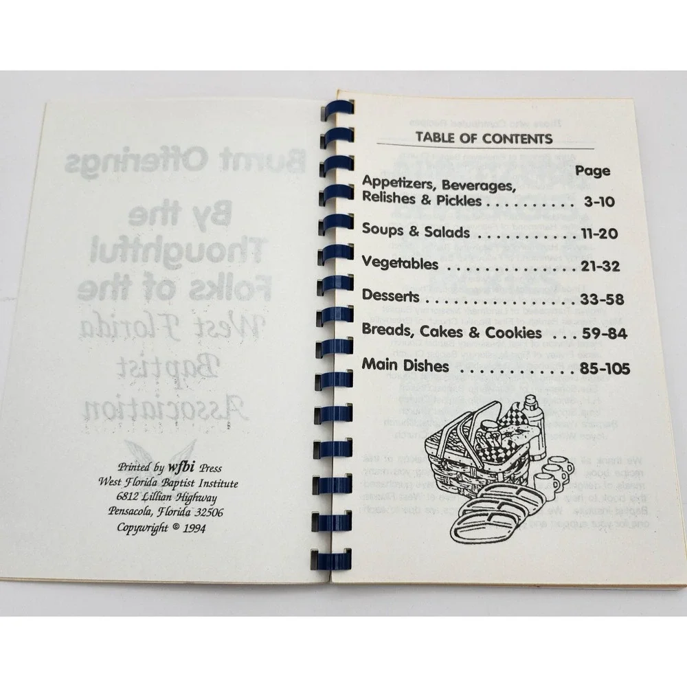 Burnt Offerings West Florida Baptist Association Cookbook Recipes‎ 1994